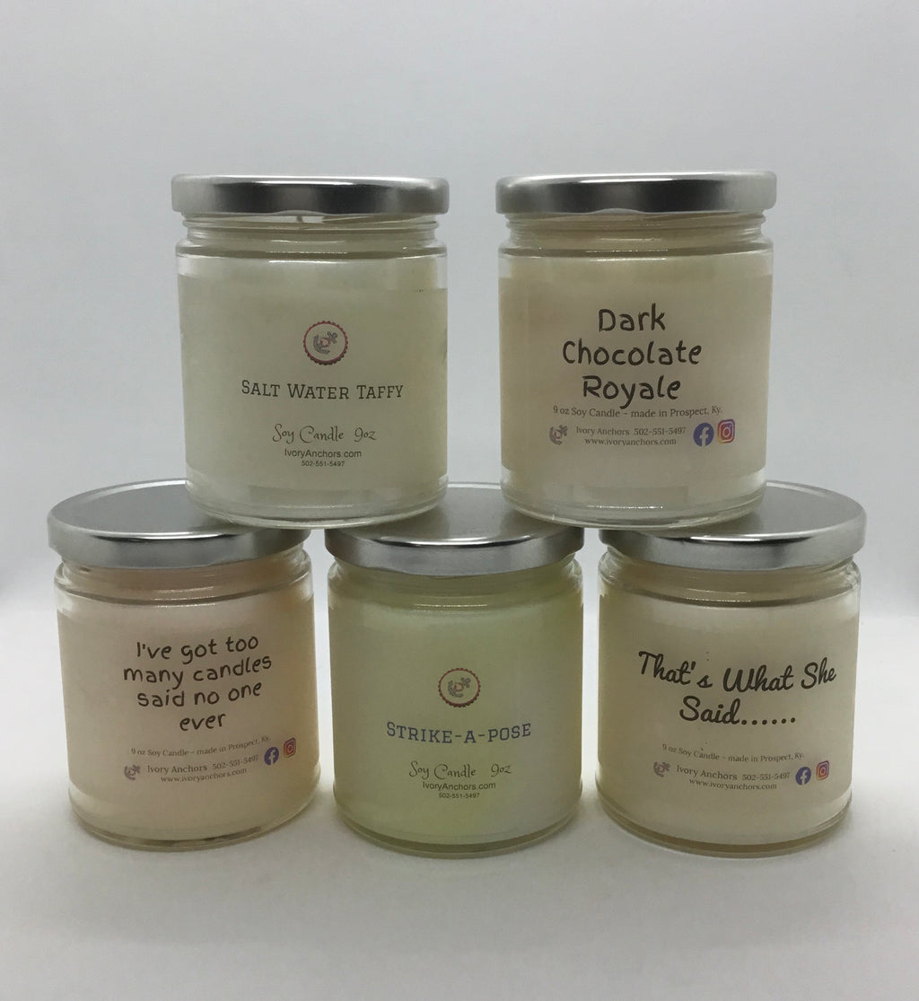 Soy Candles- Small Jar - Ivory Anchors