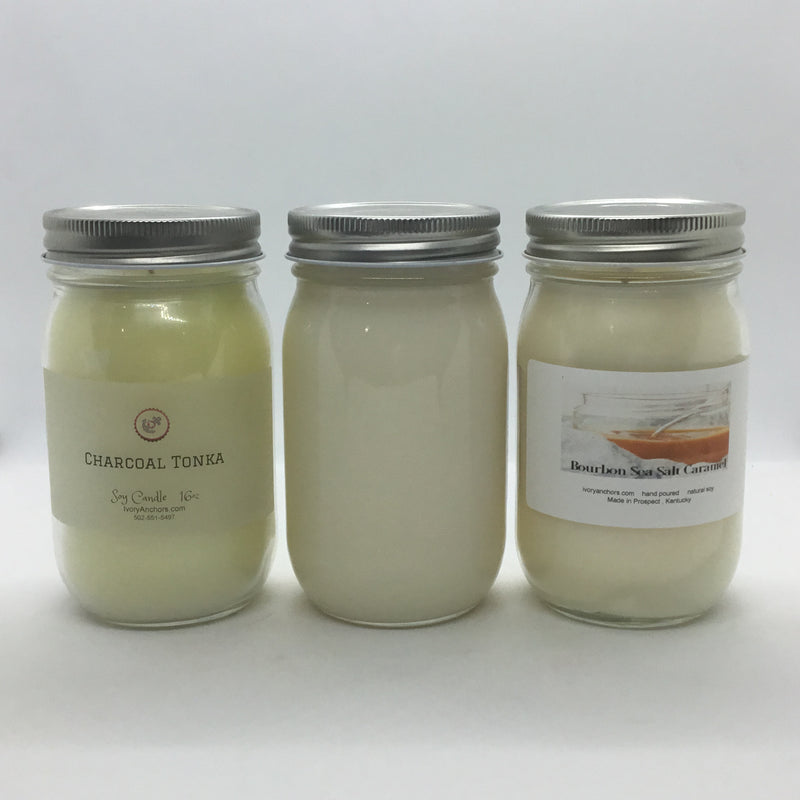 Soy Candles- Large Jar - Ivory Anchors