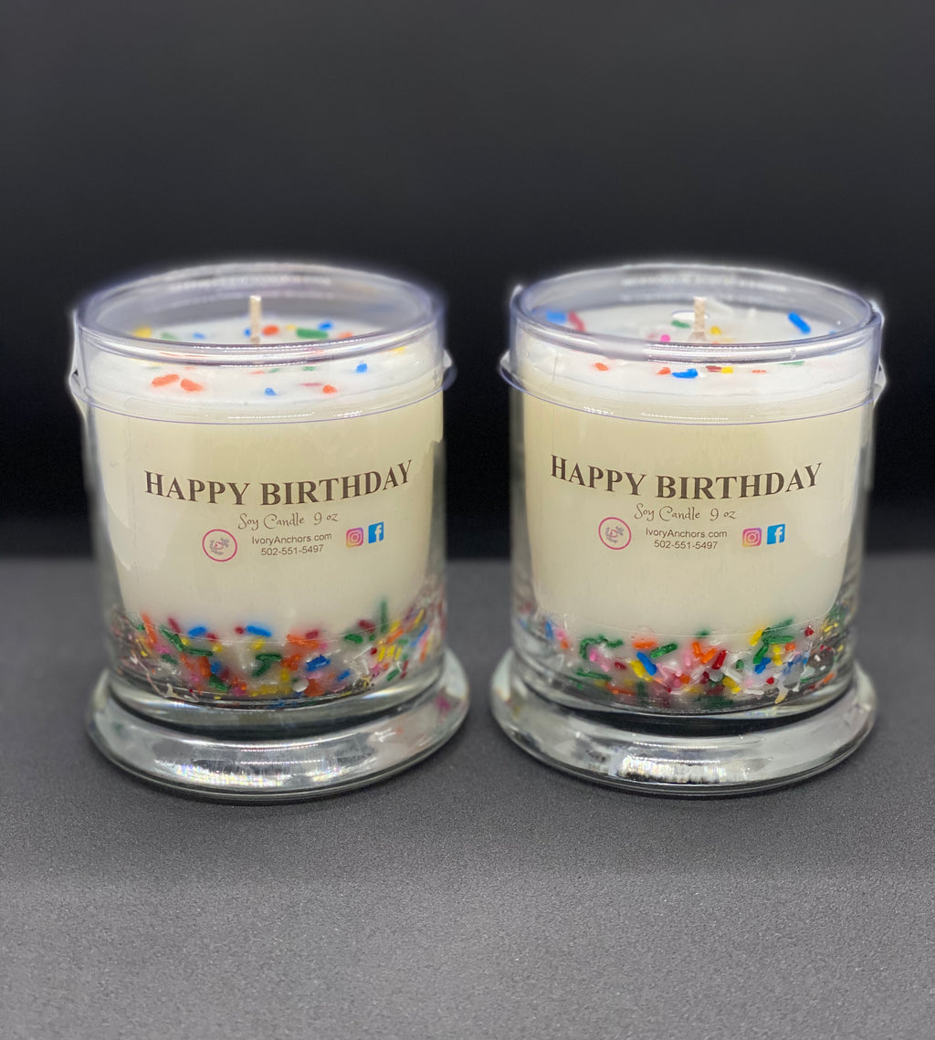 Birthday Cake Candle - Ivory Anchors